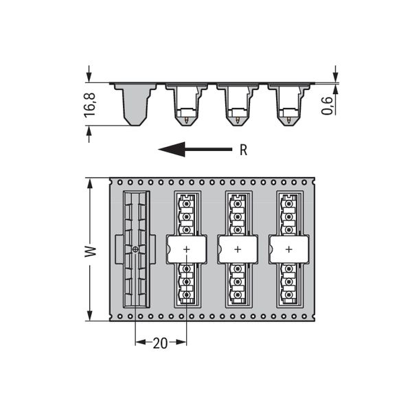 231-138/001-000/105-604/997-407 THR male header; 1.0 x 1.0 mm solder pin; straight image 6