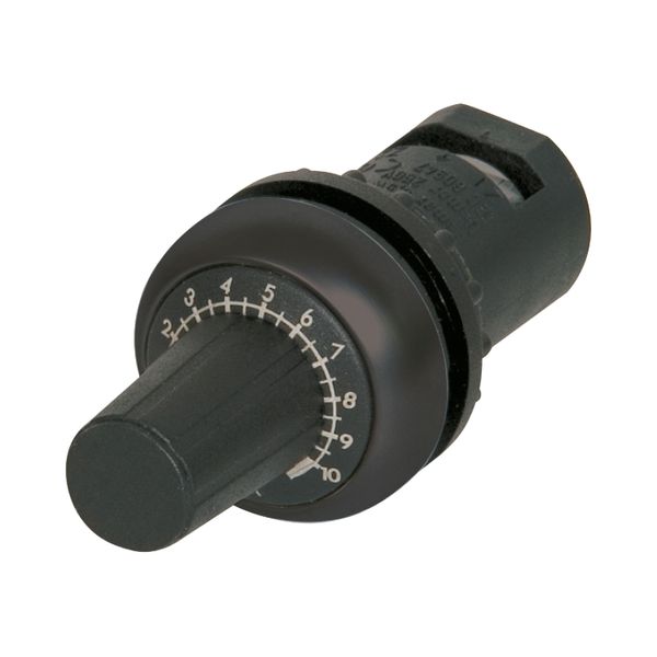Potentiometer, Classical, M22, 22.5 mm, R 100 kΩ, P 0.5 W, Bezel: black image 5