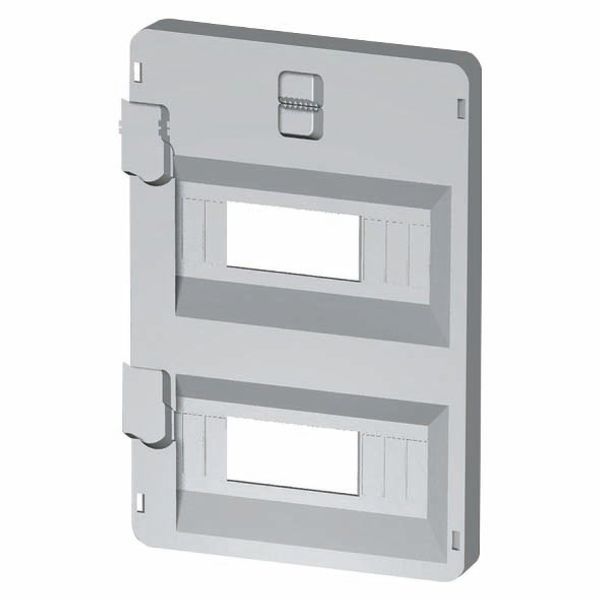 FRONT PANEL WITH WINDOWS 24 MODULES 316X396 ENCLOSURES - GREY RAL7035 image 2