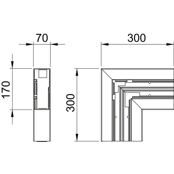 GK-F70170CW Flat angle  70x170mm image 2