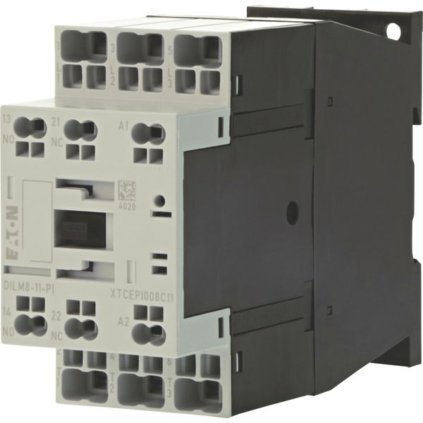 Contactor, 3 pole, 380 V 400 V 3.7 kW, 1 N/O, 1 NC, 110 V 50 Hz, 120 V 60 Hz, AC operation, Push in terminals image 4
