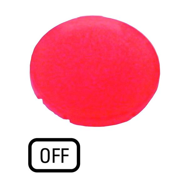 Button lens, flat red, OFF image 3