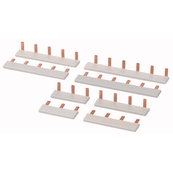 Phase busbar with 3x pins, 1-phase, insulated, angled image 1
