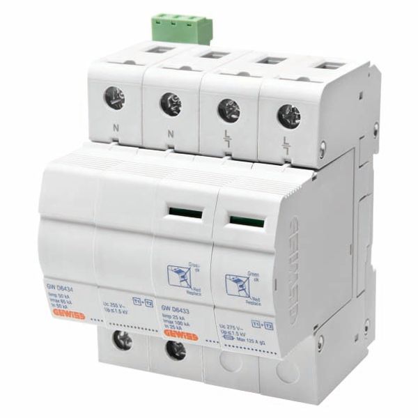 LST - SURGE PROTECTIVE DEVICE - 1P+N 25KA - TYPE 1+2 - 4 MODULES image 2