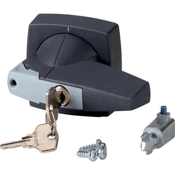 Rotary handle, 8mm, door installation, gray, cylinder lock image 4