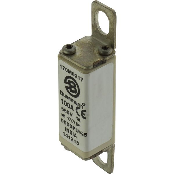 Fuse-link, high speed, 100 A, AC 660 V, size 0000, 18 x 19 x 80 mm, aR, UL image 20