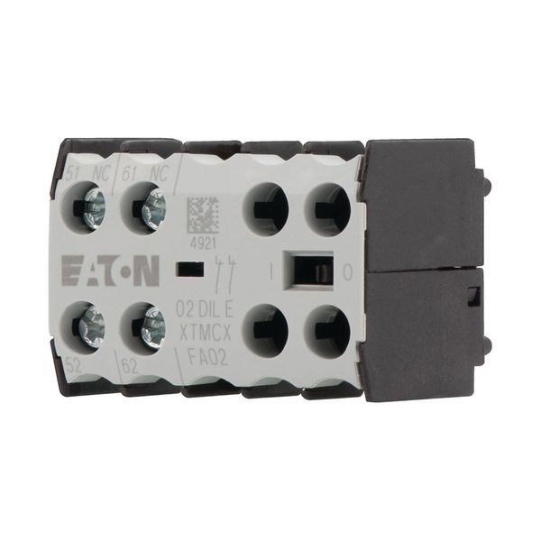 Auxiliary contact module, 2 pole, 2 NC, Front fixing, Screw terminals, DILE(E)M, DILER image 9