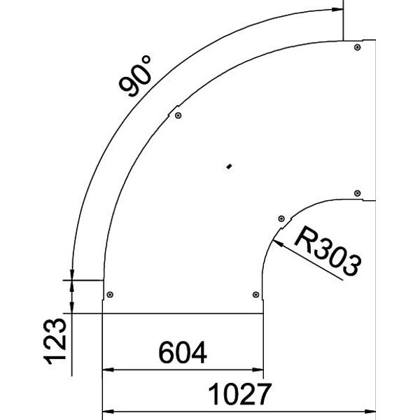 LBD 90 600 R3 A4 90° bend cover with turn buckle B600 image 2