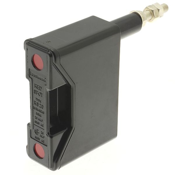 Fuse-holder, LV, 20 A, AC 690 V, BS88/A1, 1P, BS, front connected, back stud connected, black image 3