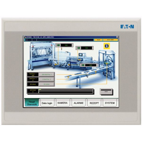 Touch panel, 24 V DC, 5.7z, TFTcolor, ethernet, RS232, (PLC) image 1