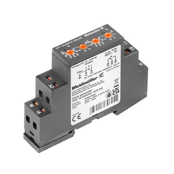 Timing relay, 12...240 V UC -10 % / +10 %, 1 CO contact (AgNi) , 8 A,  image 1