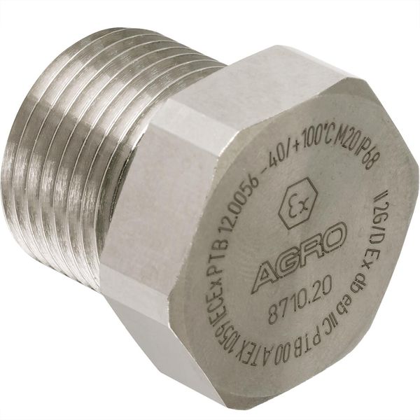 Locking screw brass M63x1.5 Ex d IIC, with o-ring image 1