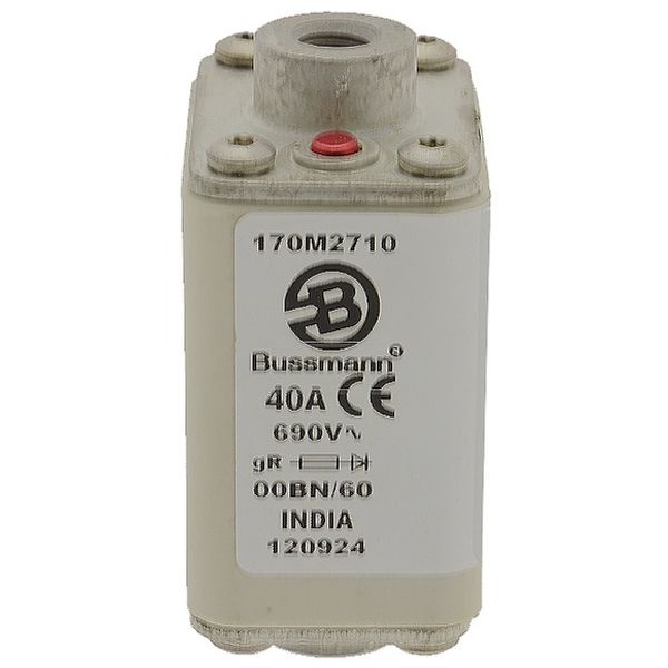 Fuse-link, high speed, 80 A, AC 690 V, size 00, 30 x 62 x 64 mm, aR, IEC, single indicator image 2