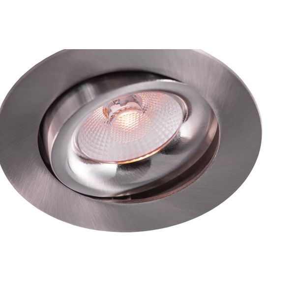 LED Downlight 10W 3000K/4000K/5700K 800Lm Flicker-Free 40° CRI 90 Cutout 83-88mm (External Driver Included) Brushed nickel THORGEON image 3
