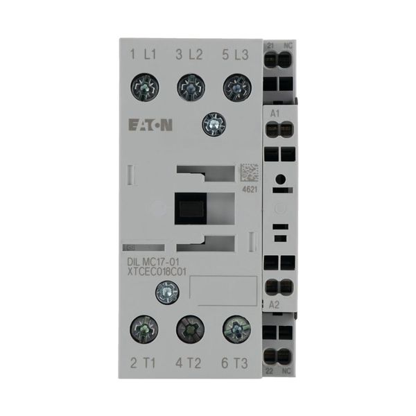 Contactor, 3 pole, 380 V 400 V 7.5 kW, 1 NC, 230 V 50/60 Hz, AC operation, Spring-loaded terminals image 7