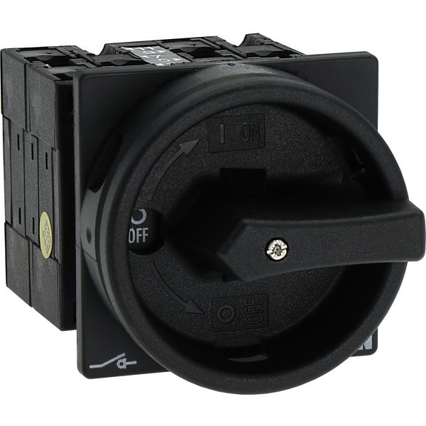 Main switch, 3 pole + N + 1 N/O + 1 N/C, 32 A, STOP function, 90 °, Lockable in the 0 (Off) position, flush mounting image 20