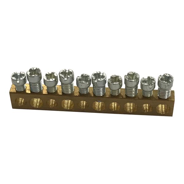 PRACTIBOX S 15 HOLES BRASS TERMINAL BLOCKS FOR SUPPORT image 1