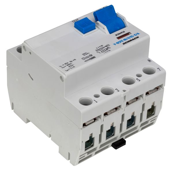 Residual current circuit breaker 40A, 4-p, 100mA,type S,A image 6