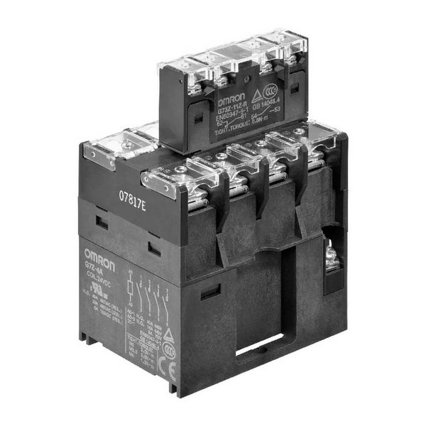 Power relay, 40 A DPST-NO, 25 A DPST-NC + 1 A DPST-NO aux., image 2