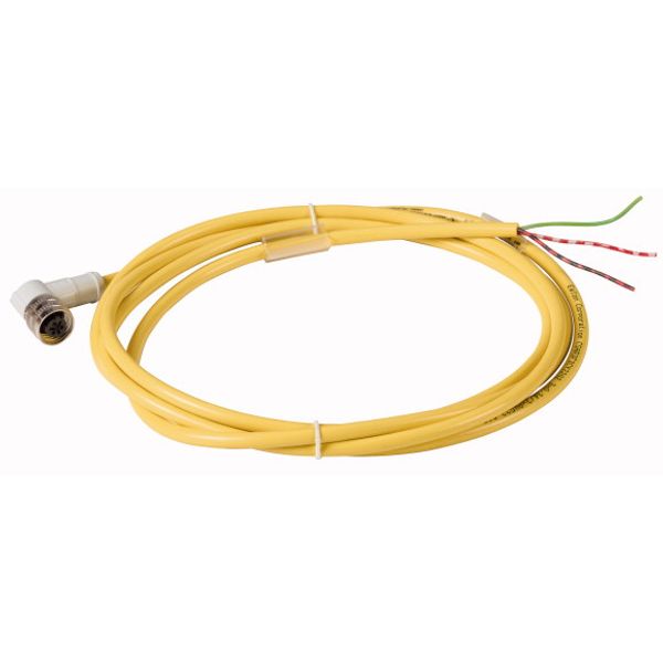 Connection cable, 3p, AC, coupling m12 angled, open end, L=5m image 1