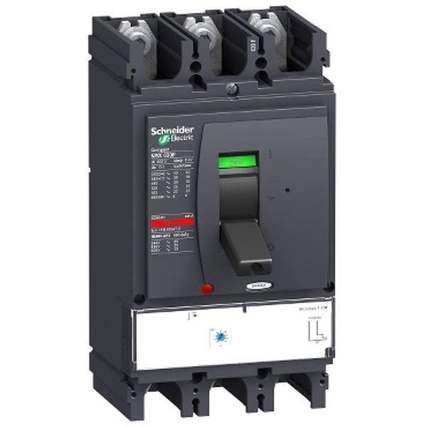 circuit breaker ComPact NSX630F, 36 kA at 415 VAC, MicroLogic 1.3 M trip unit 500 A, 3 poles 3d image 2