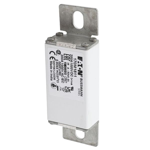 Fuse-link, high speed, 200 A, DC 1000 V, size 000, 24 x 36 x 115 mm, aR, IEC image 19