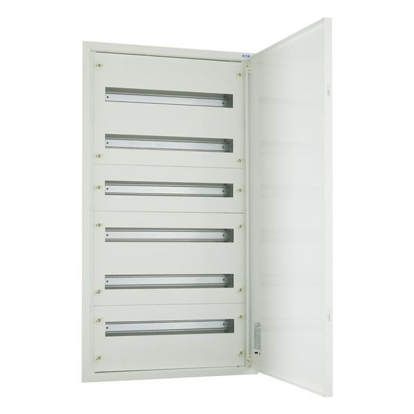 Complete flush-mounted flat distribution board, white, 24 SU per row, 6 rows, type C image 7