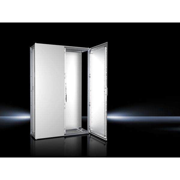 VX Baying enclosure system, WHD: 1200x1800x400 mm, stainless steel, two doors image 1