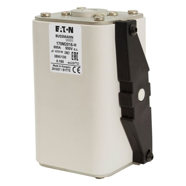 Fuse-link, high speed, 800 A, DC 900 V, size 3, 74 x 90 x 131 mm, gR, IEC, single indicator image 5