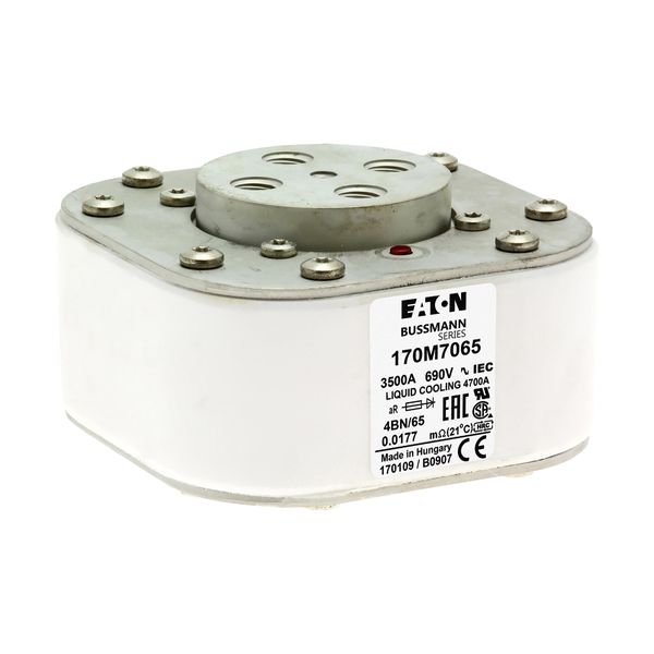 Fuse-link, high speed, 3500 A, AC 690 V, size 4, 67 x 105 x 105 mm, aR, IEC, single indicator image 16