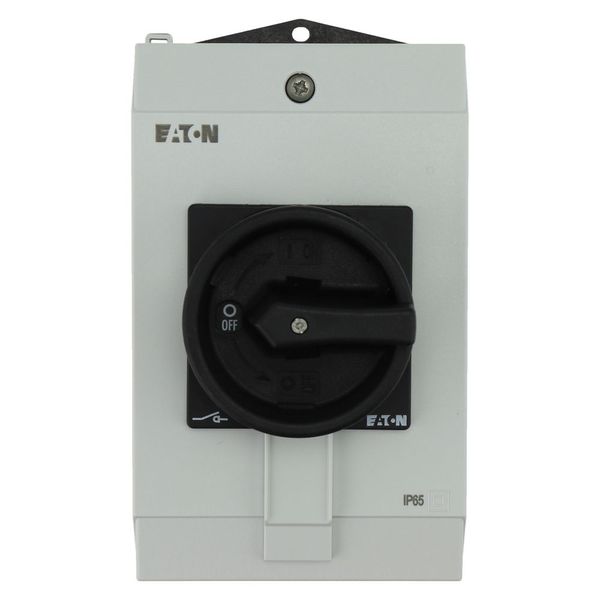 Main switch, P1, 40 A, surface mounting, 3 pole, STOP function, With black rotary handle and locking ring, Lockable in the 0 (Off) position, hard knoc image 7