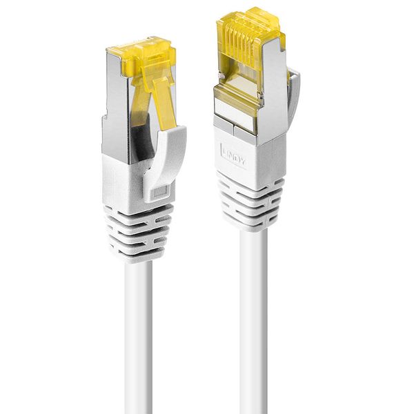 1.5m RJ45 S/FTP LSZH Network Cable, White Cat.6A Plug, Cat.7 raw cable image 1