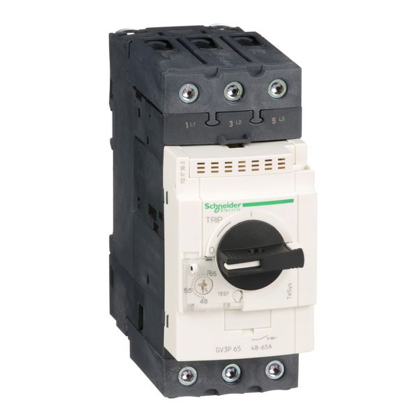 Motor circuit breaker, TeSys Deca, 3P, 48-65 A, thermal magnetic, EverLink terminals image 1