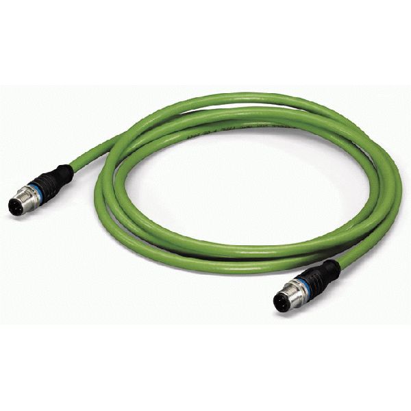 ETHERNET cable M12D plug straight M12D plug straight green image 3