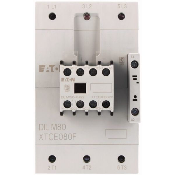 Contactor, 380 V 400 V 37 kW, 2 N/O, 2 NC, 230 V 50/60 Hz, AC operation, Screw terminals image 2