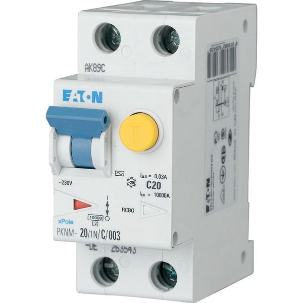 RCD/MCB combination, 20 A, 30 mA, MCB trip characteristic: C, 1p+N, RCD trip characteristic: A image 26