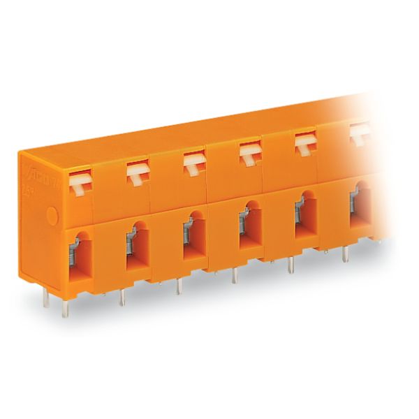 PCB terminal block push-button 2.5 mm² orange image 1