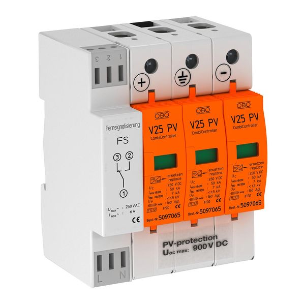 V25-B+C 3PHFS900 CombiController V25 three-pole for PV systems + RS 900V DC image 1