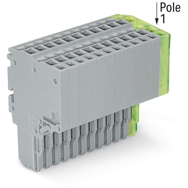 2-conductor female connector Push-in CAGE CLAMP® 1.5 mm² gray, green-y image 2