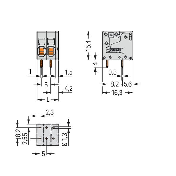 PCB terminal block 4 mm² Pin spacing 5 mm black image 6