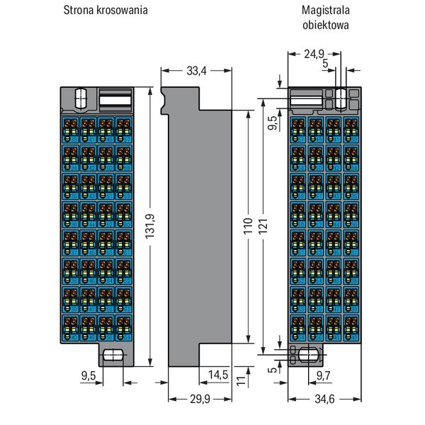 Matrix patchboard 32-pole Marking 33-64 dark gray image 3