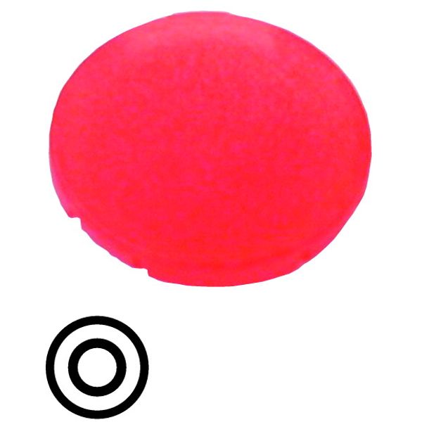 Button lens, flat red image 1