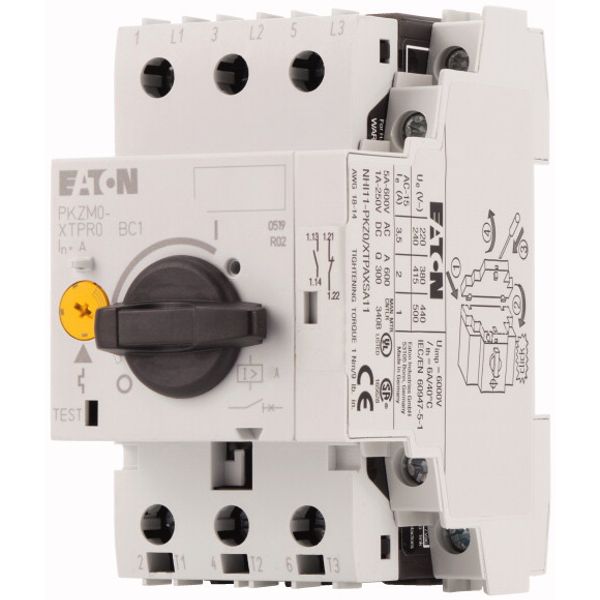 Motor-protective circuit-breaker, 3p+1N/O+1N/C, Ir=2.5-4A, screw connection image 3