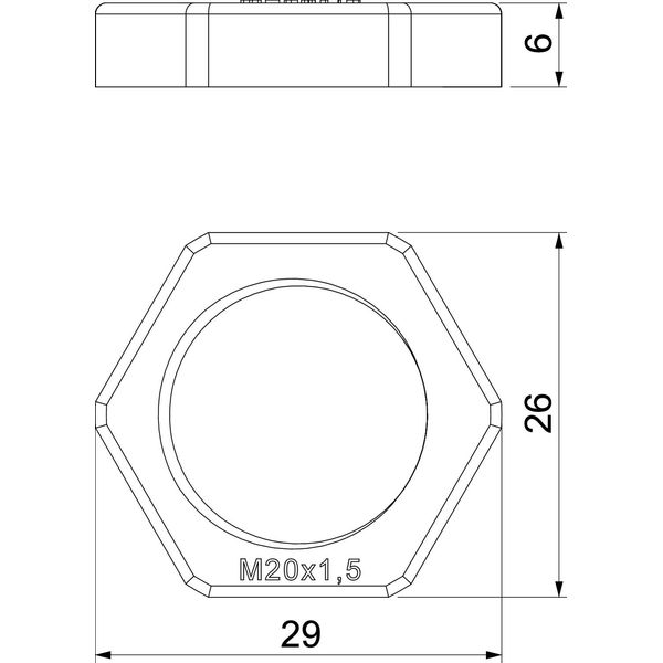 116 M20 LGR PA Locknut  M20 image 2