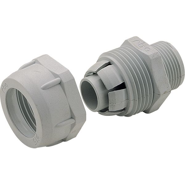 UNIVERSALE-Straight connector PG29 D27 Grey RAL7001 image 1