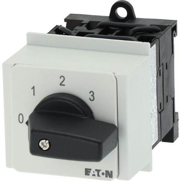 Step switches, T0, 20 A, service distribution board mounting, 3 contact unit(s), Contacts: 6, 45 °, maintained, With 0 (Off) position, 0-3, Design num image 14