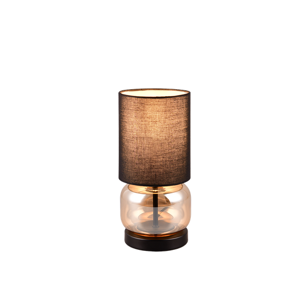 Elio table lamp E27 matt black/amber image 1