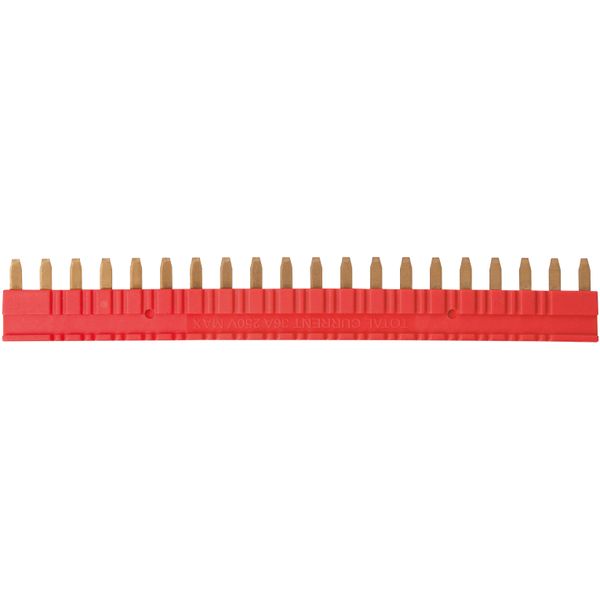 Interconnection strip JB20 for relays SIR6W, SIR6WB. Red Colour image 1