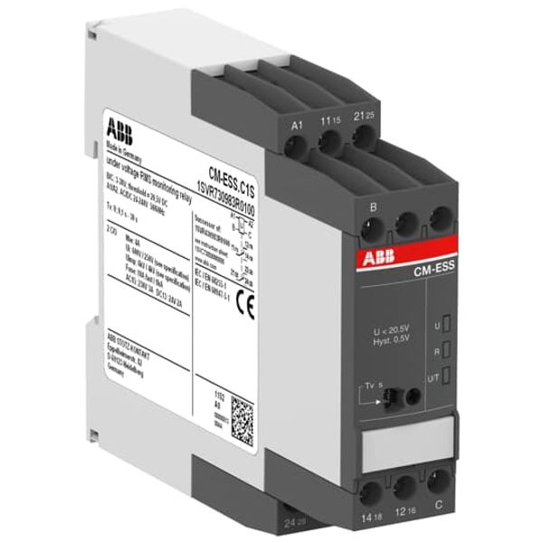 CM-ESS.C1S Voltage monitoring relay 2c/o, B-C=3-30VRMS, 24-240VAC/DC image 1