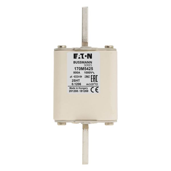 Fuse-link, high speed, 800 A, AC 1000 V, size 2, 59 x 59 x 150 mm, aR, IEC, single indicator image 19